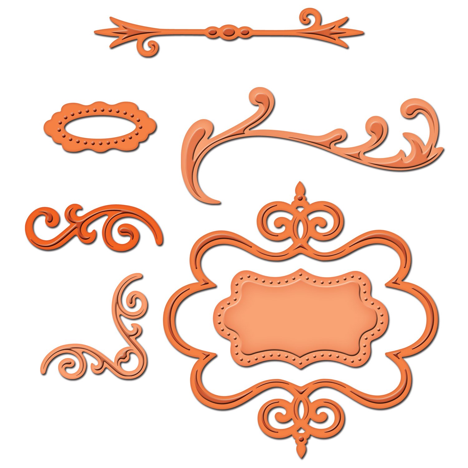 Spellbinders Twisted Metal Tags and Accents - Premium DIY Scrapbooking Embellishments for Card Making, Journals, and Home Decor