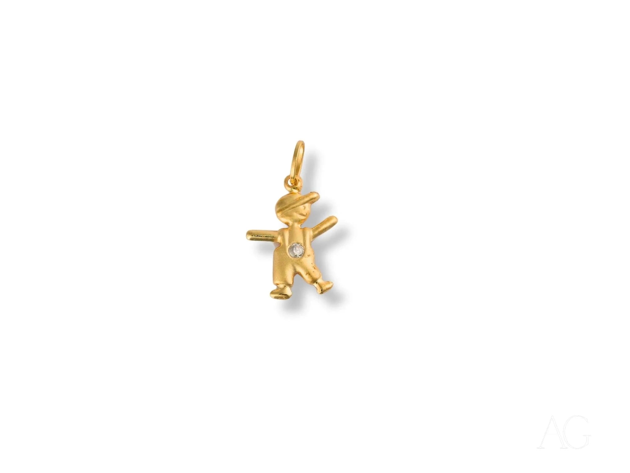 18k Gold Cherub Doll Pendant Necklace - Angel Wing Charm Jewelry for Women, Gift for Birthday & Valentine's Day | Perfect for Romantic Occasions & Special Moments