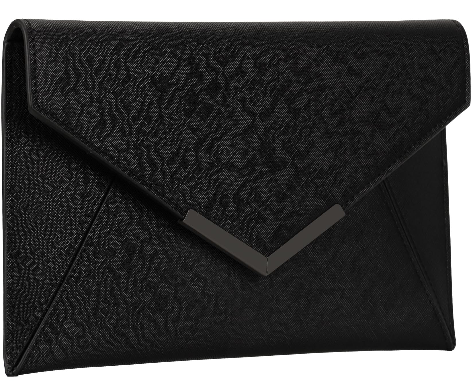 Dexmay Women's Saffiano Leather Envelope Clutch Purse - Medium Foldover Handbag for Evening Parties, Weddings & Date Nights