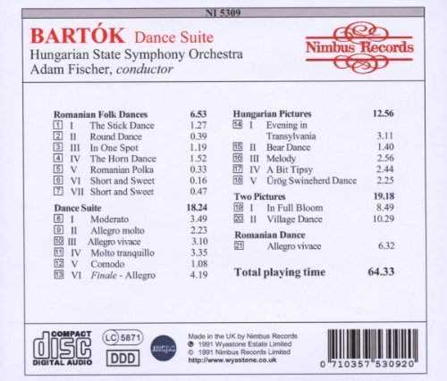 Béla Bartók: Dance Suite, Hungarian Pictures, Two Pictures, Romanian Folk Dances & Romanian Dance | Classical Music CD for Collectors, Study & Relaxation