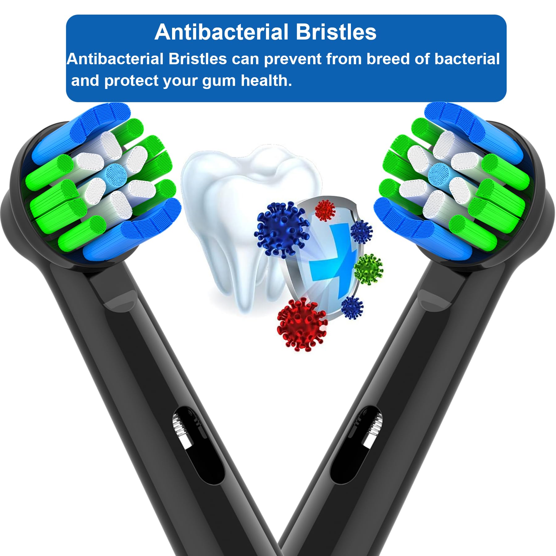 Oral B Electric Toothbrush Replacement Heads - 16 Pack Professional Medium Bristle Brush Heads for Deep Cleaning | Compatible with Most Oral-B Models | Perfect for Travel, Home & Family Dental Care