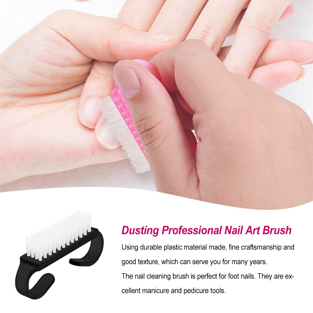 Professional Nail Dusting Brush - Clean Brush for Manicure & Pedicure Dust Removal, Salon & Home Nail Care Accessories, Beauty Tool (Black) - Perfect for Salon Professionals & At-Home Nail Care