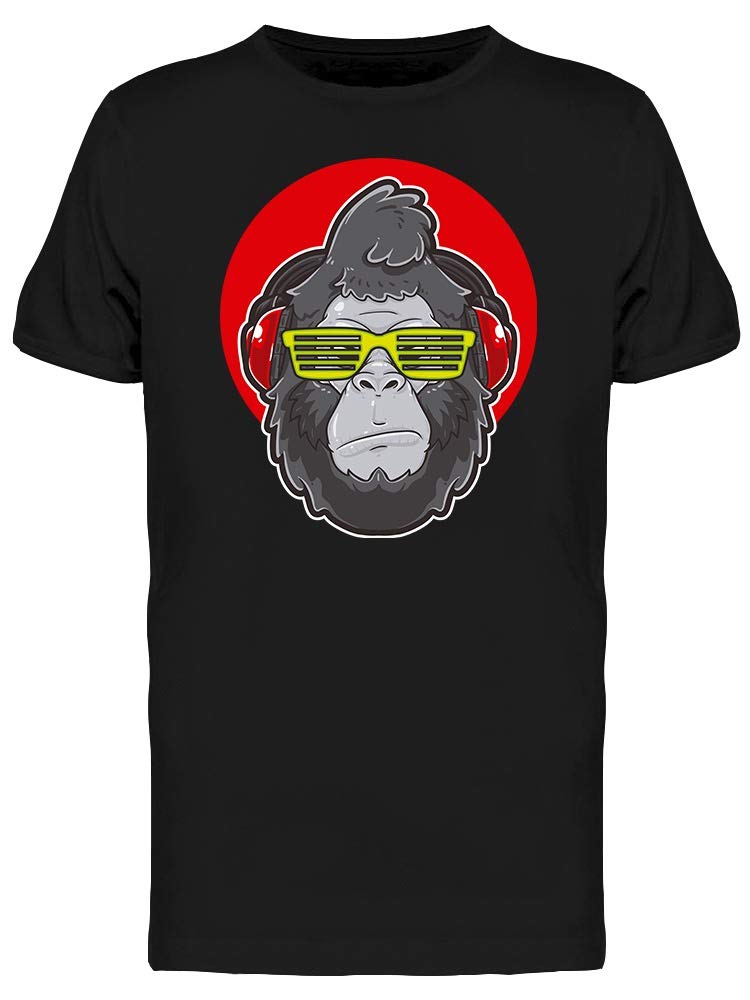 Gorilla Headphones Music T-Shirt for Men - Premium Cotton Band Tee for Concerts, Gym & Casual Wear