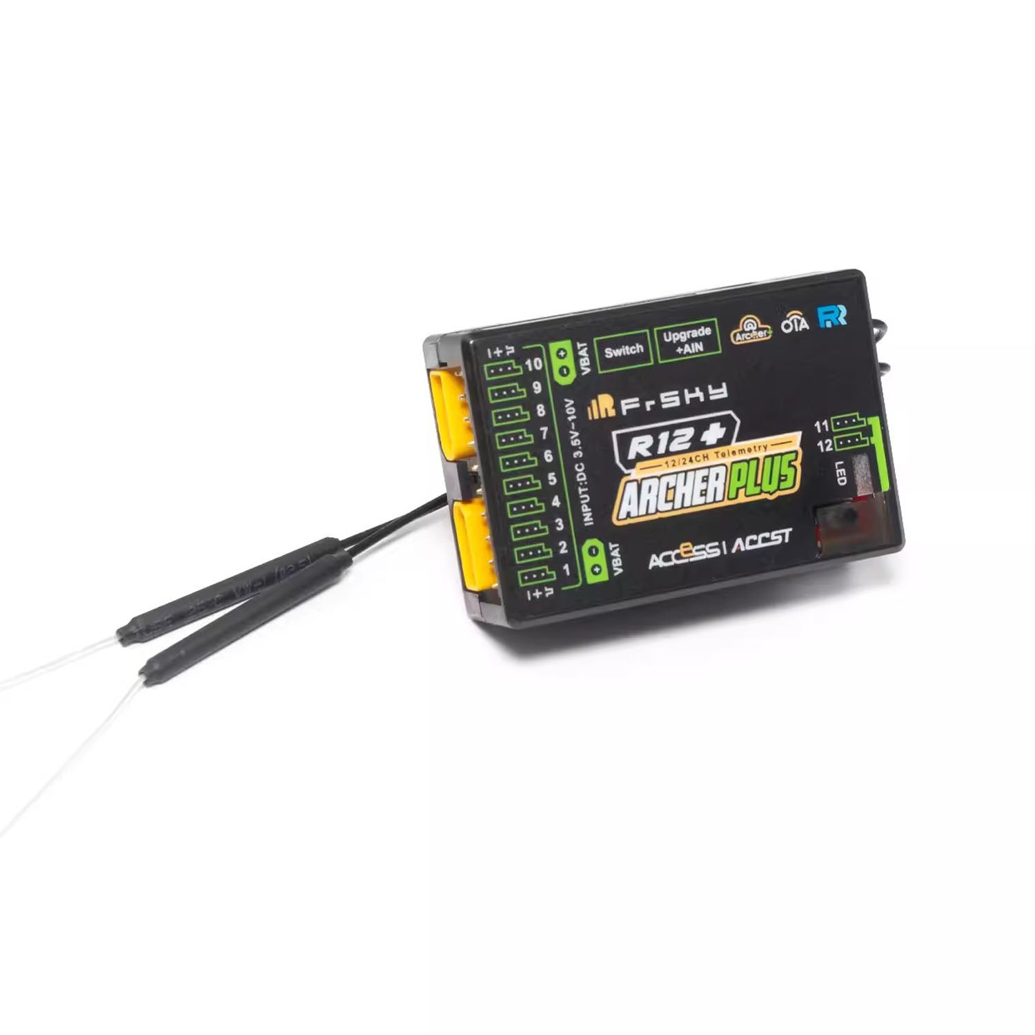 FrSky Archer Plus R12+ Transmitter Receiver for 1/14 Scale RC Trucks, Construction Vehicles & Simulation Cars - DIY Remote Control Accessory for RC Hobbyists and Model Enthusiasts