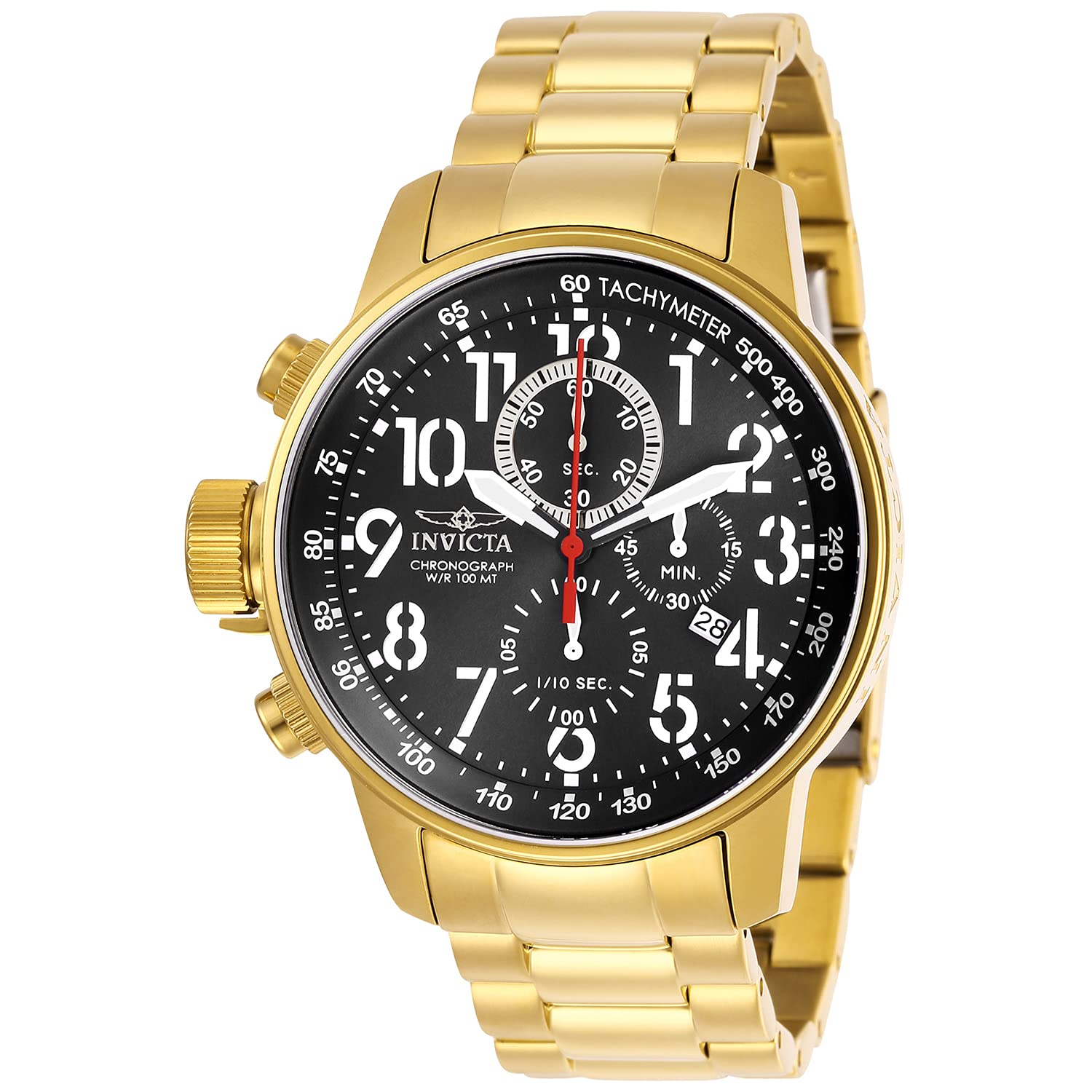 Invicta I-Force Chronograph Quartz Black Dial Men's Watch 28745 - Stylish Waterproof Wristwatch for Business, Sports & Outdoor Activities