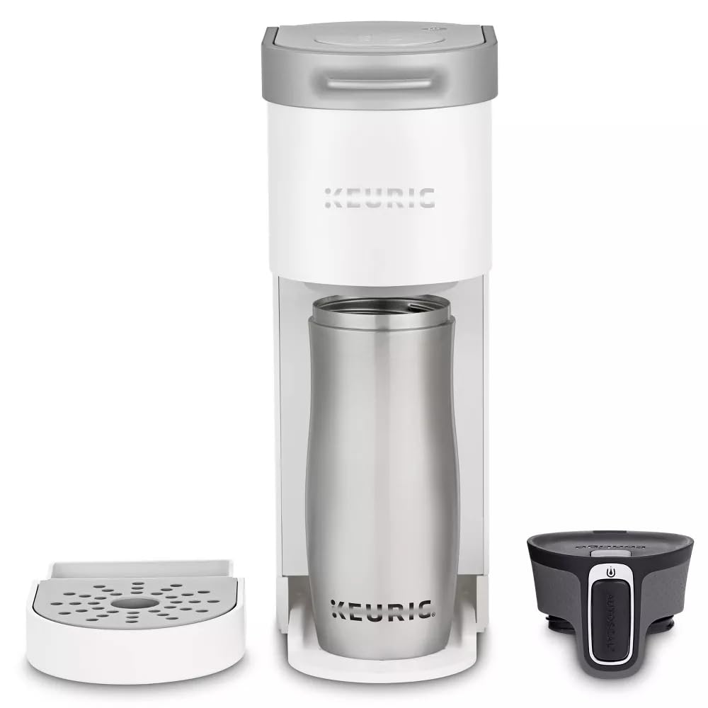 Keurig K-Mini Single-Serve K-Cup Pod Coffee Maker - Compact & Portable Coffee Machine for Small Spaces, Programmable Single Cup Brewer - Perfect for Home, Office, Dorm & Travel (Stone Gray) | Enjoy Fresh Coffee Anywhere with This Space-Saving Brewer