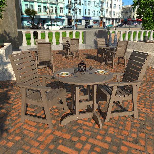 Glennville 3-Piece Round Dining Table Set for Kitchen, Breakfast Nook & Small Spaces - Patio, Balcony or Indoor Use