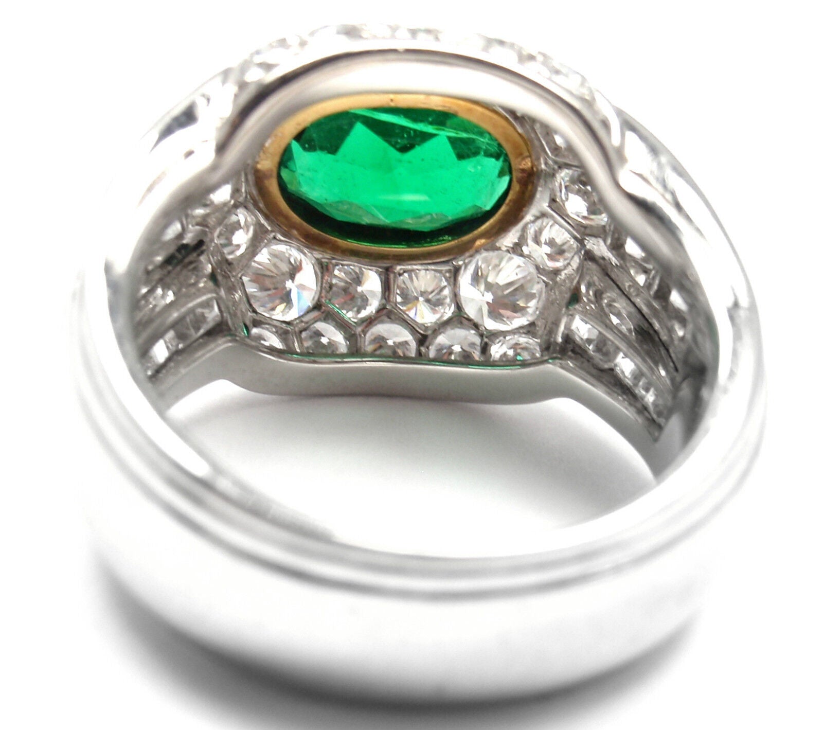 Authentic Patek Philippe Platinum Diamond Emerald Ring with Certificate - Rare Luxury Jewelry for Weddings, Engagements & Special Occasions