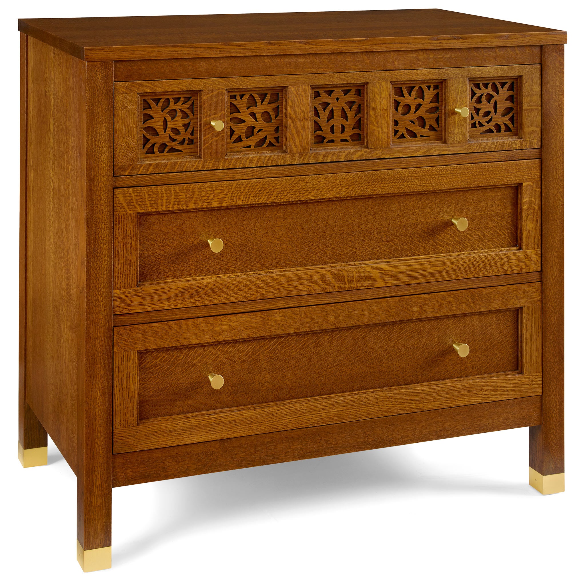 Surrey Hills 3-Drawer Wooden Chest - Stylish Storage Solution for Bedroom, Living Room & Office Organization