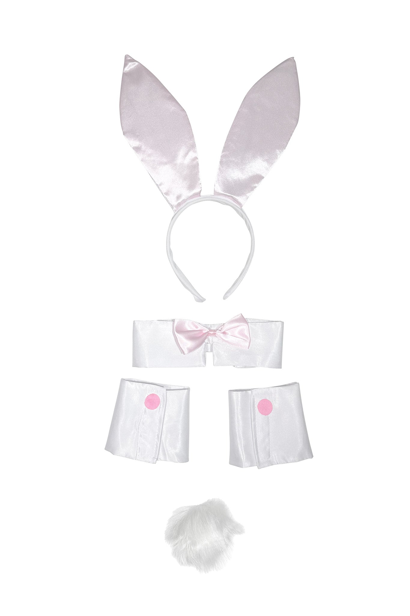 5 Piece Bunny Accessory Kit for Easter - Pink Bunny Ears, Tail & Bow Tie Set - Perfect for Easter Costumes, Spring Parties & Photo Props