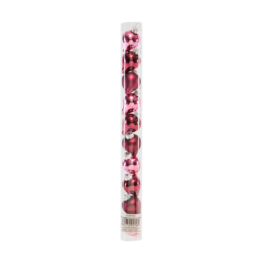 INGE Glass Mini Shapes Ornament - Berry Kiss (3-5cm, 8-10 Pcs) - Perfect for Christmas Tree Decorations, DIY Crafts, and Gift Packaging