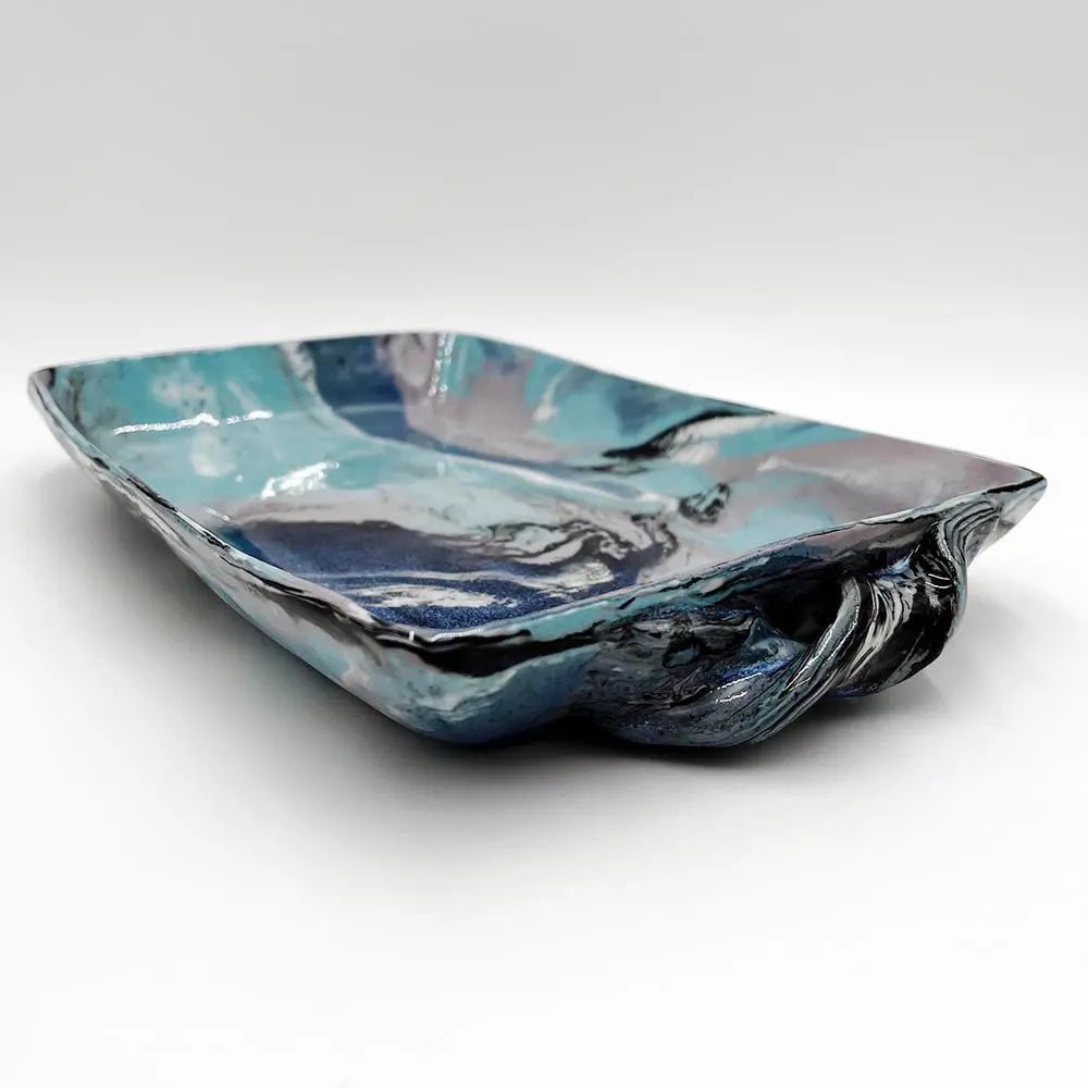 Elegant Marble Porcelain Baking Dish - Small Stoneware Serving Platter for Desserts, Casseroles & Entertaining | Perfect for Dinner Parties, Holiday Meals & Home Baking