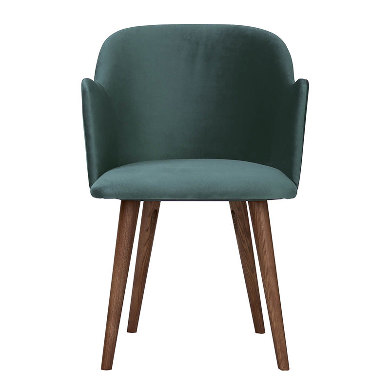 NAYELI Modern Dining Chair - Dark Green Velvet Upholstery, Sturdy Metal Legs - Perfect for Kitchen, Dining Room, or Home Office