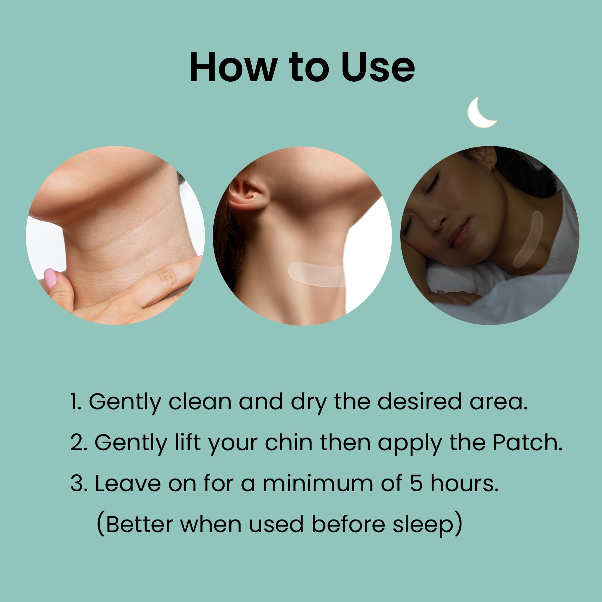 Retinol Neck Wrinkle Patches 36ct - Firming Overnight Strips for Women | Korean Skincare for Chin & Neck Lines