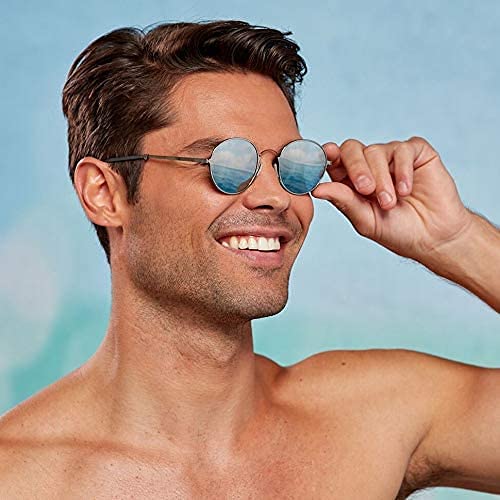 ThinOptics Milano Aluminum Case with Round Polarized Sunglasses - Stylish & Lightweight for Outdoor Activities, Travel, and Driving
