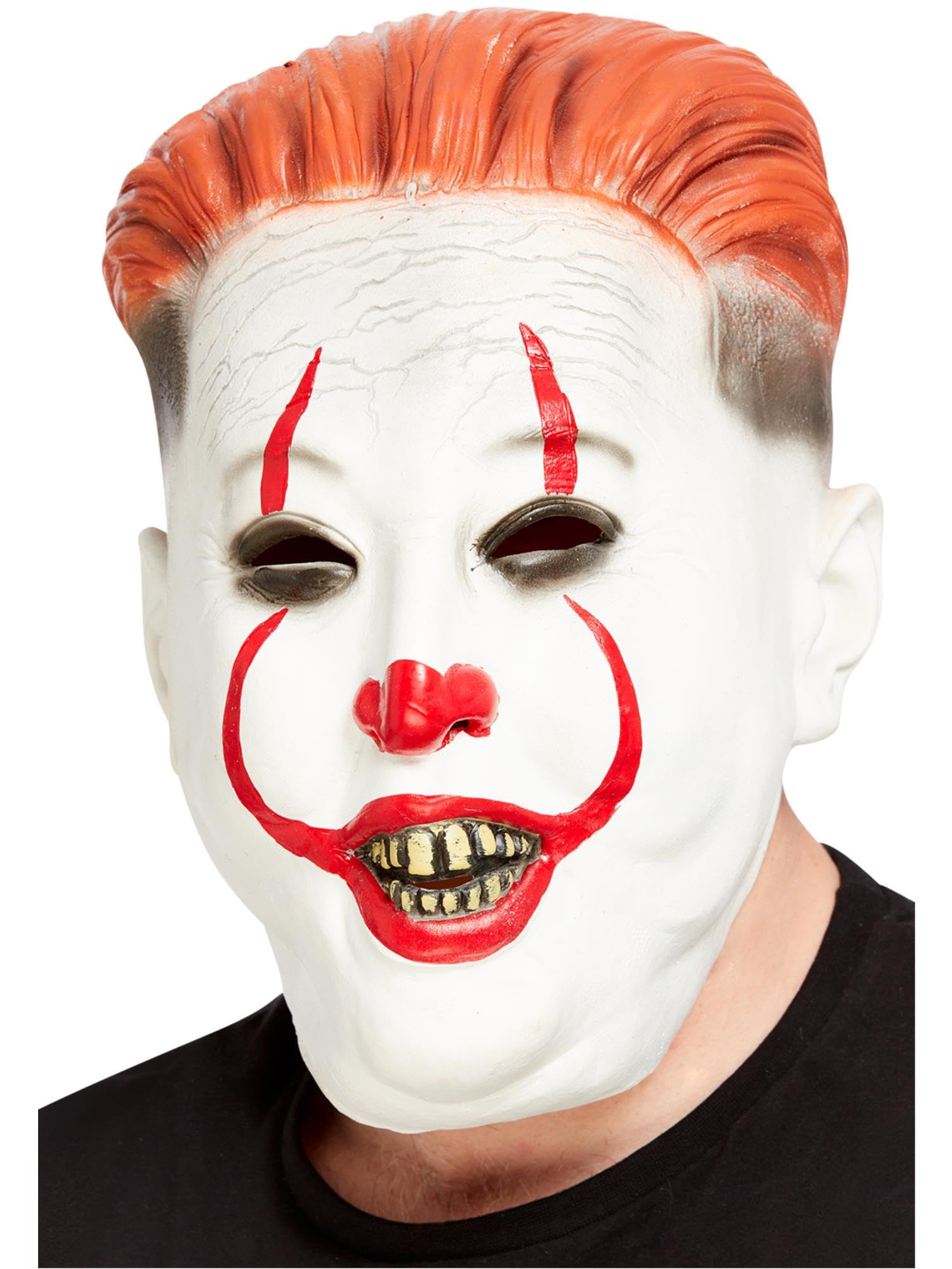 Smiffys Latex Clown Dictator Overhead Mask - Halloween Costume Accessory for Adults - Perfect for Halloween Parties, Cosplay & Dress Up Events