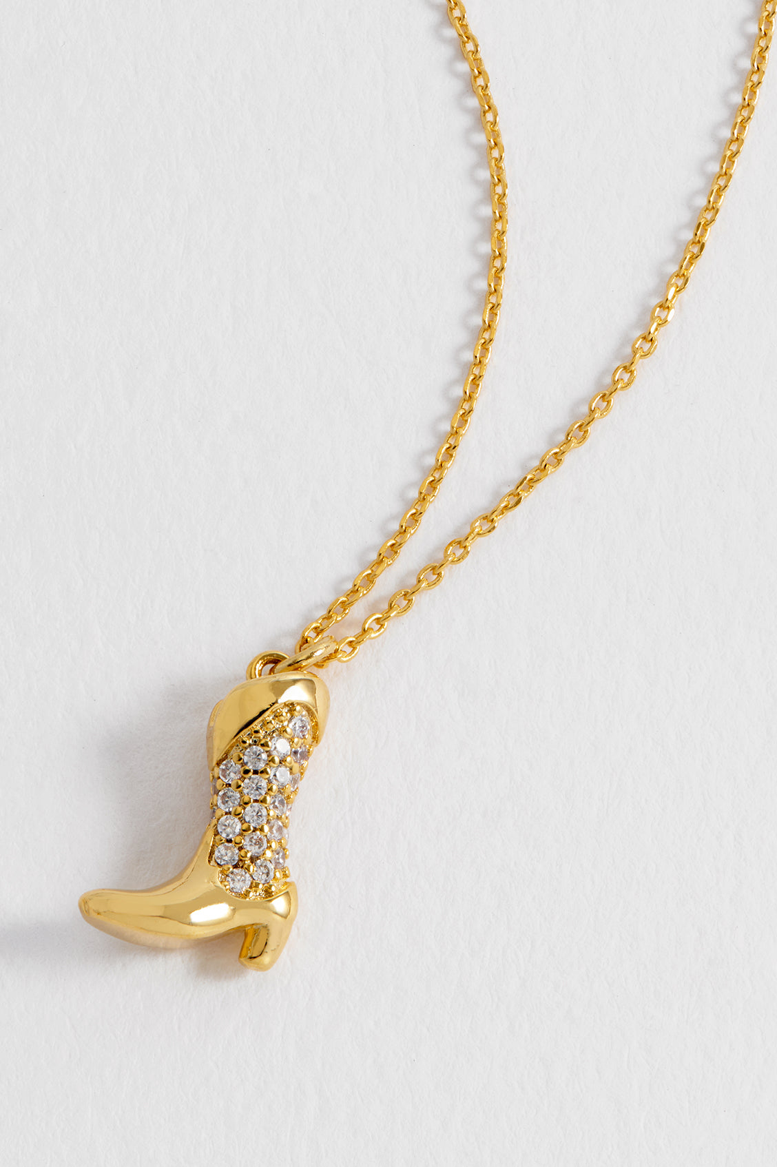 Pave Cowboy Boot Necklace - Western Style Jewelry for Women - Perfect for Country Concerts, Rodeos & Cowgirl Fashion Accessories
