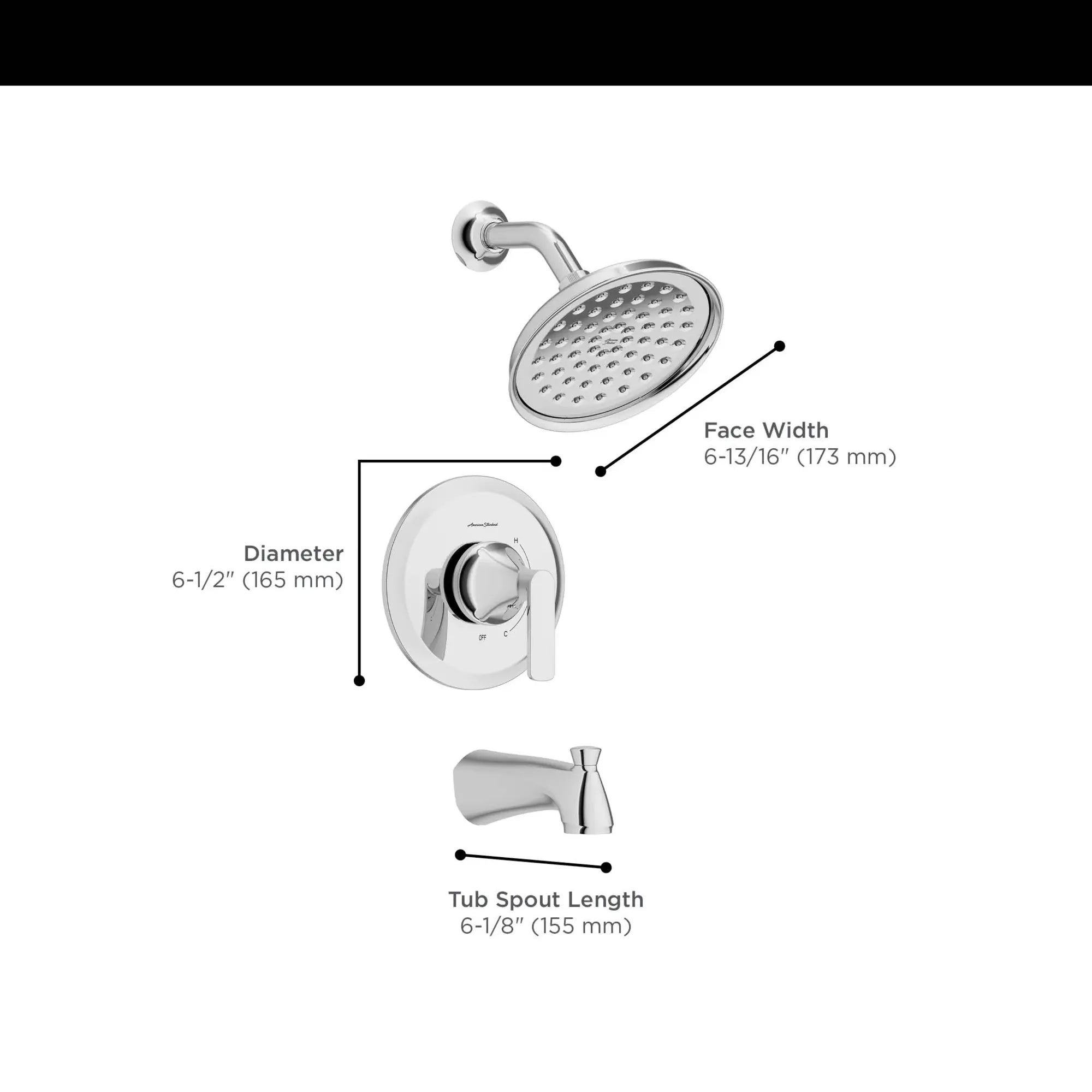 Corsham 1.8 GPM/6.8 LPM Water Saving Shower Trim Kit with Ceramic Pressure Balance Cartridge & Lever Handle - Perfect for Bathroom Renovation & Water Conservation