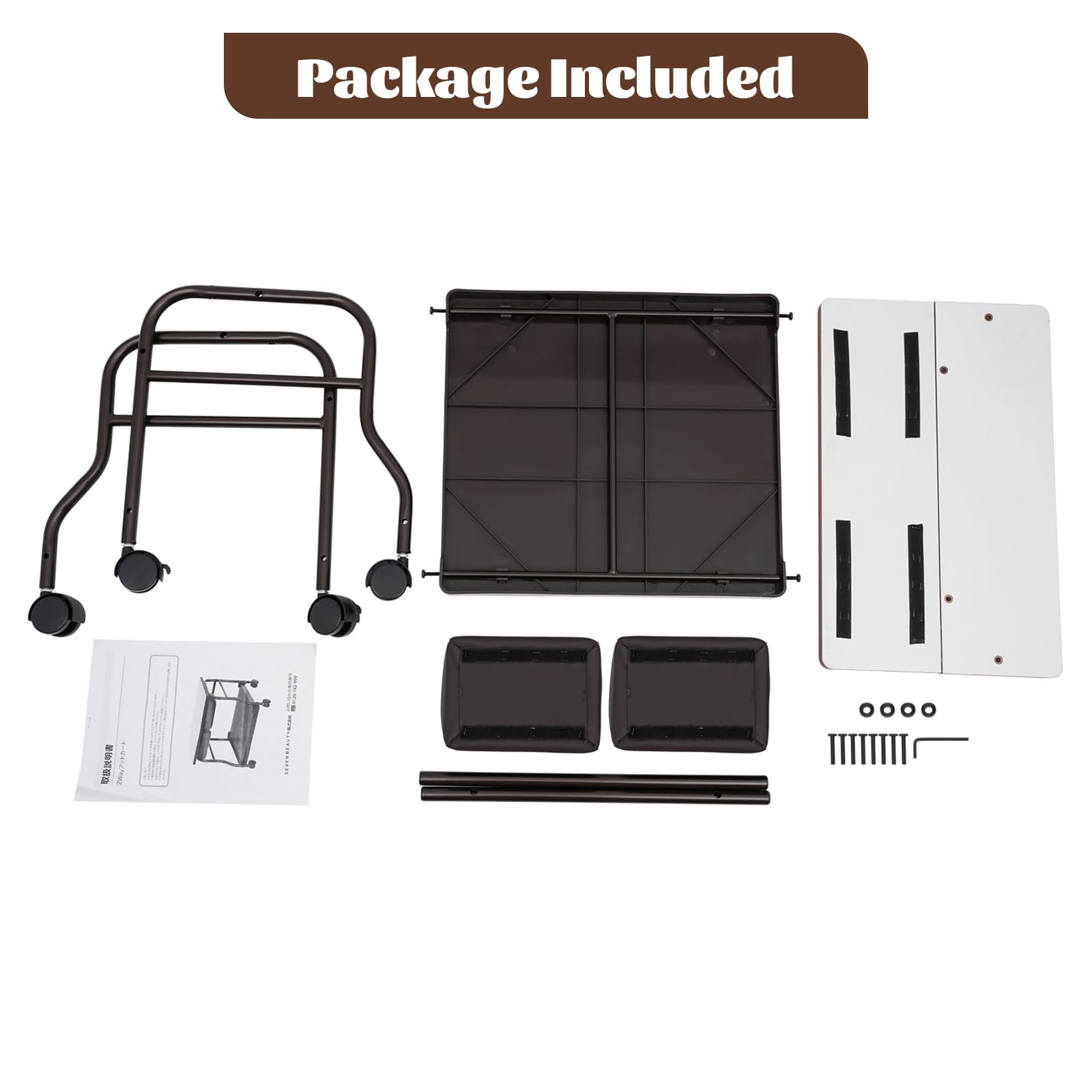 Portable Pedicure Cart with Wheels - Professional Manicure & Pedicure Trolley for Salon & Spa, Black Footrest Stand with Adjustable Height - Perfect for Nail Care, Foot Bath & Relaxation at Home or Beauty Salon