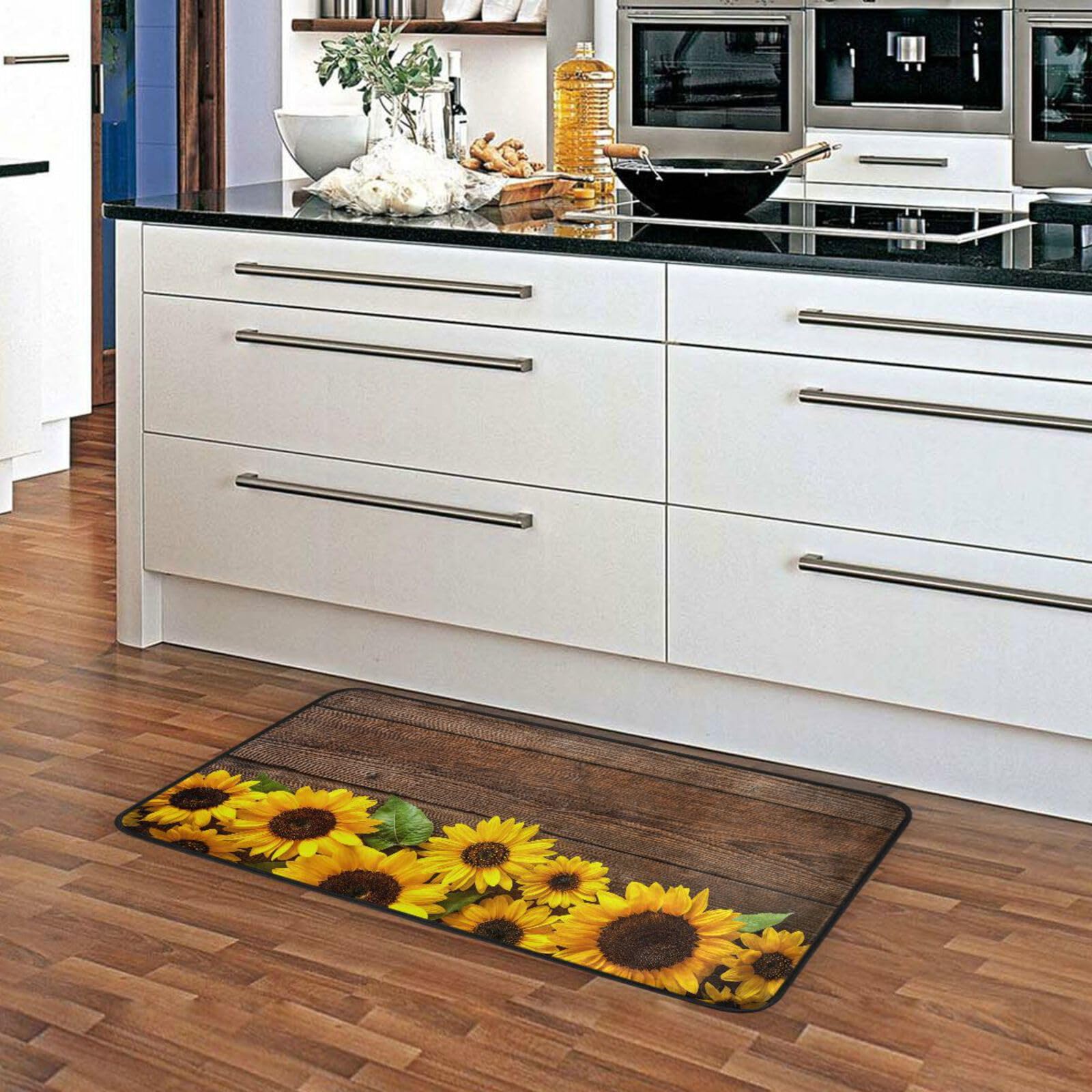 Premium Anti-Fatigue Sunflower Kitchen Rug - 39
