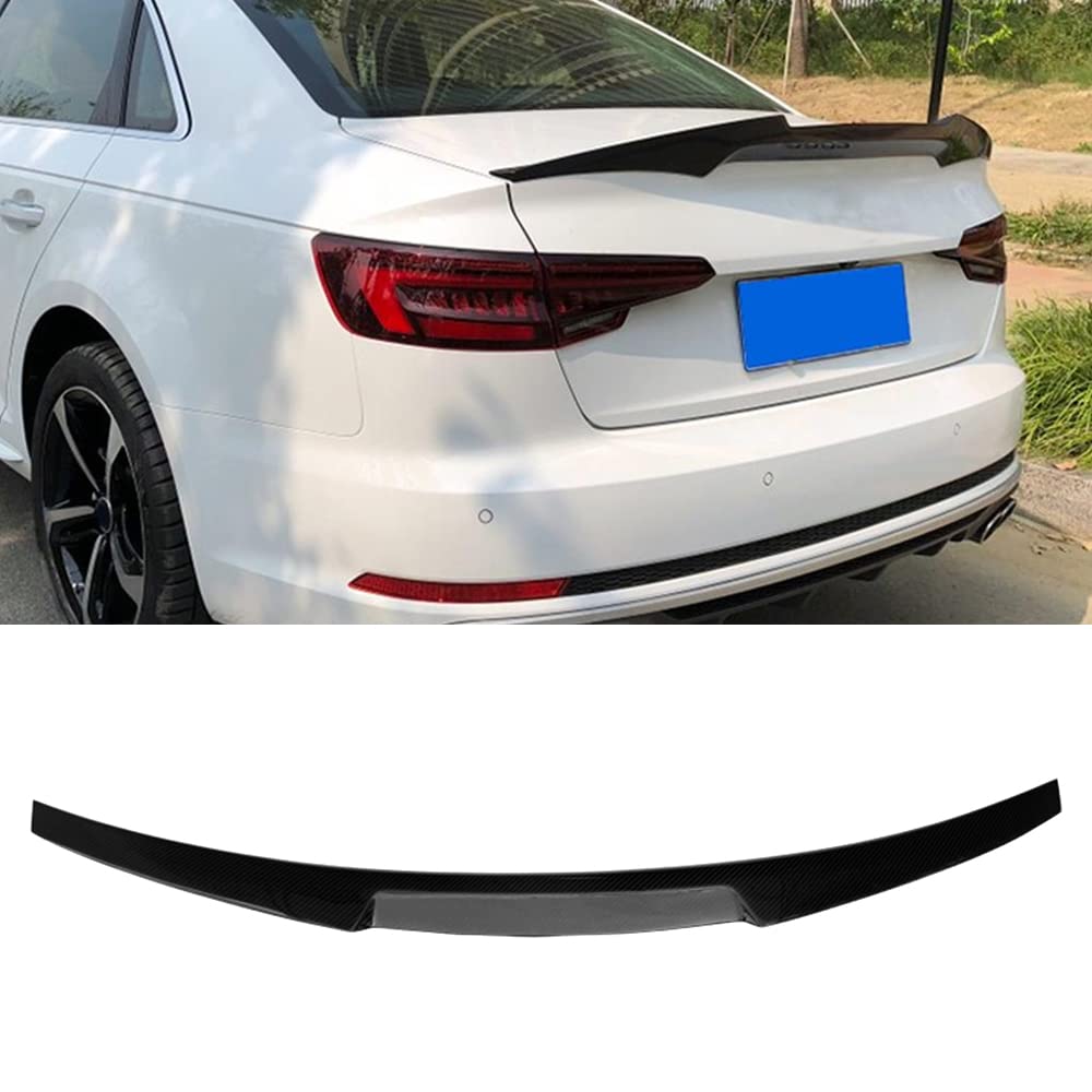 Carbon Fiber Rear Spoiler Trunk Boot Wing for 2009-2012 Audi A4 B8 Sedan - Lightweight & Durable B8 Spoiler - Enhance Style & Aerodynamics for Street Racing & Car Shows