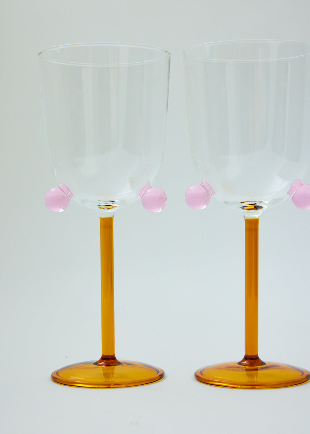 2 Pack Fun Pompom Wine Glasses - Colorful & Playful Stemware for Parties, Bridal Showers & Girls Night Out - Perfect for Champagne, Cocktails & Celebrations