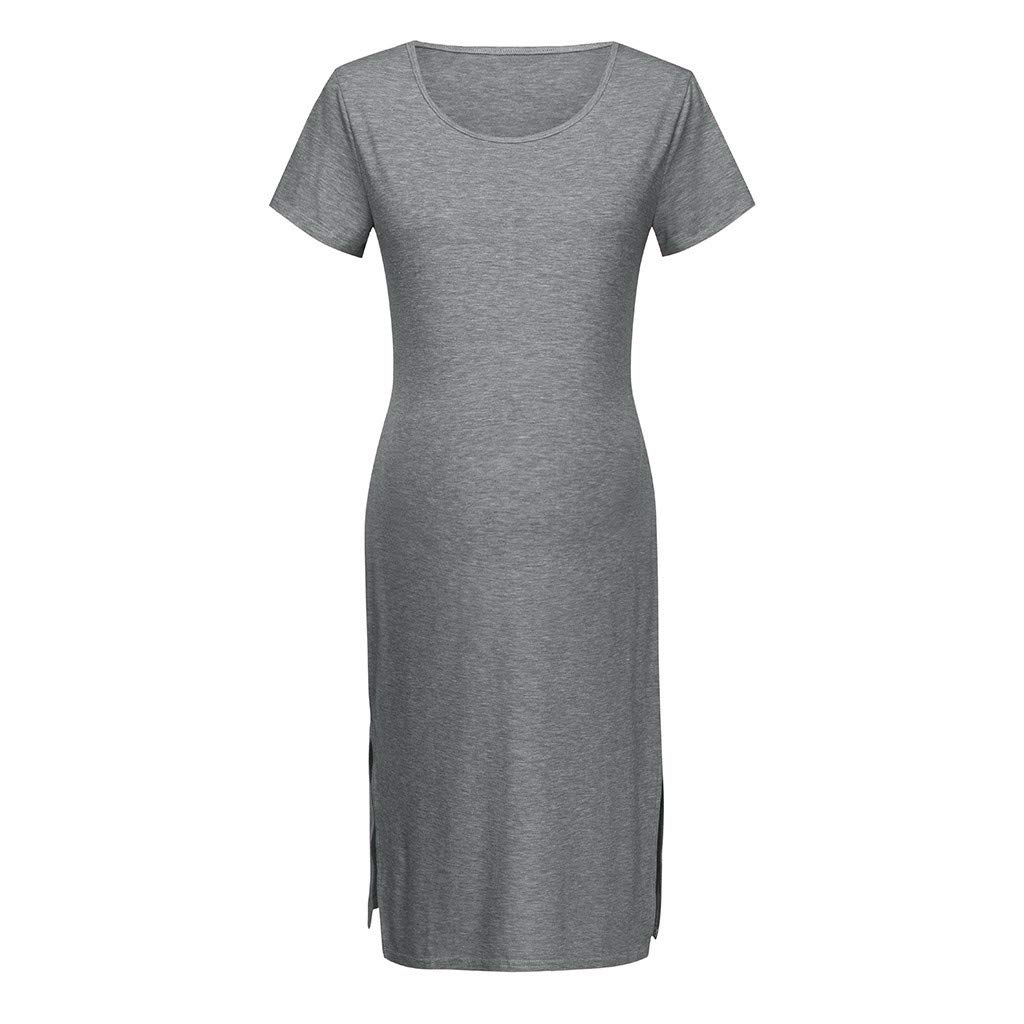 REYYOISKA Women's Maternity Dress - Pregnancy Clothes Summer Sundress with Short Sleeves, Casual & Comfortable for Expecting Moms | Perfect for Beach, Vacation, and Everyday Wear