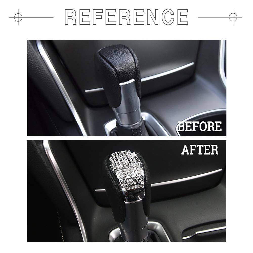 2018-2022 Honda Accord 10th Gen Gear Shift Lever Cover - Compatible with 1.5T EX, EX-L, LX & V6 FWD Models - Sparkling Crystal Silver Interior Decoration Accessory | Perfect for Car Customization & Stylish Upgrades