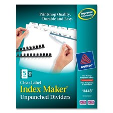 Avery Unpunched Index Maker with Tabs - DIY Labeling, File Organization & Office Supplies for Home, School & Business Use