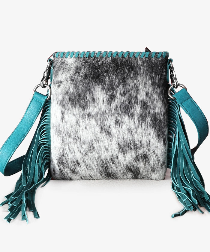 Trinity Ranch Genuine Hair-On Cowhide Fringe Concealed Carry Crossbody Purse - Stylish Western Handbag for Women, Perfect for Daily Use, Travel & Country Music Festivals