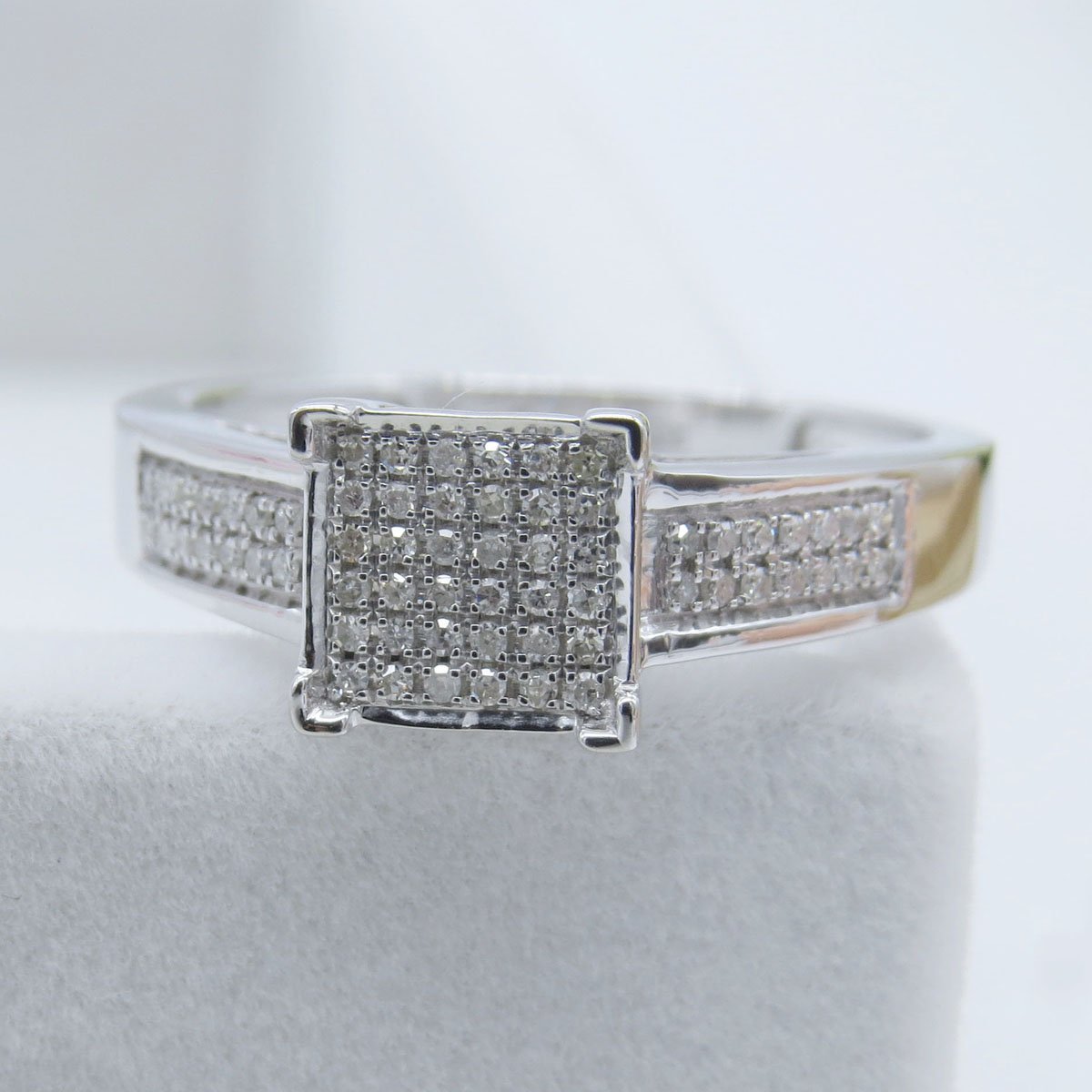 0.20 Carat Round White Diamond Engagement Ring for Men & Women - Sterling Silver Micro Pave Wedding Band - Perfect for Proposals, Anniversaries & Special Occasions