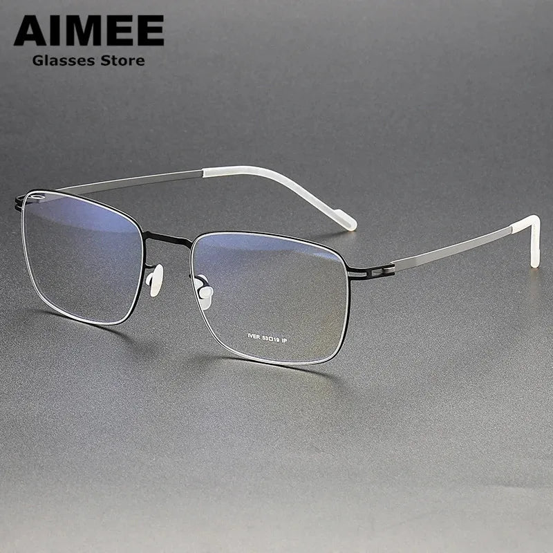 Aimee Women's Full Rim Square Stainless Steel Eyeglasses Frame 13541 - Stylish & Durable for Work, Reading & Everyday Fashion
