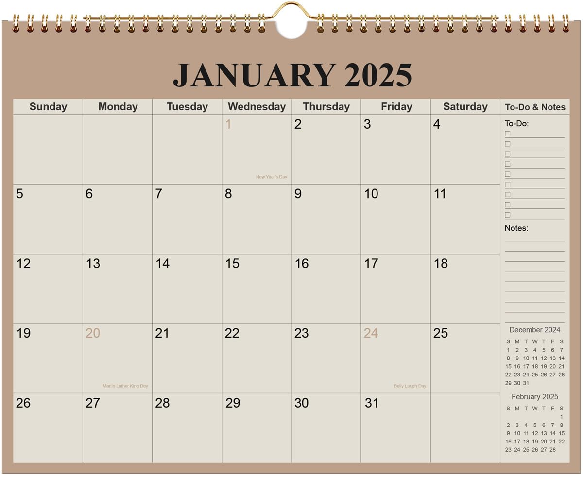 2025-2026 Wall Calendar | January 2025 to June 2026 Planner | 12