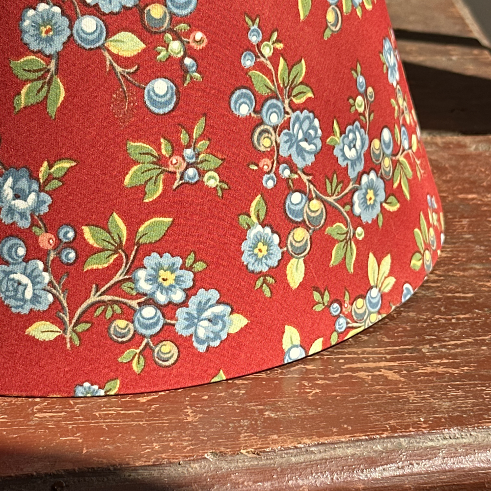 Custom Barbarian Decor Serafane Red Lampshade - Unique Handmade Lighting for Medieval, Gothic & Fantasy Home Decor