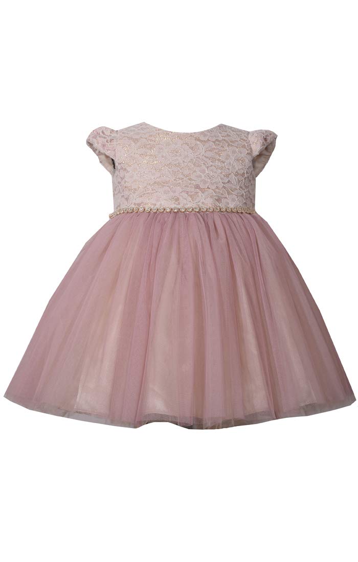 Bonnie Jean Girls Pink Ballerina Lace Dress - Toddler & Little Girls Special Occasion Formal Wear for Birthday Parties, Pageants & Holiday Celebrations