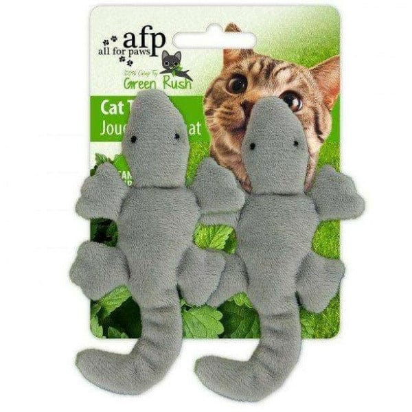 AFP Green Rush Gecko Catnip Toy for Cats - Natural Catnip Infused Interactive Play Toy for Kittens & Adult Cats - Perfect for Playtime, Training & Stress Relief