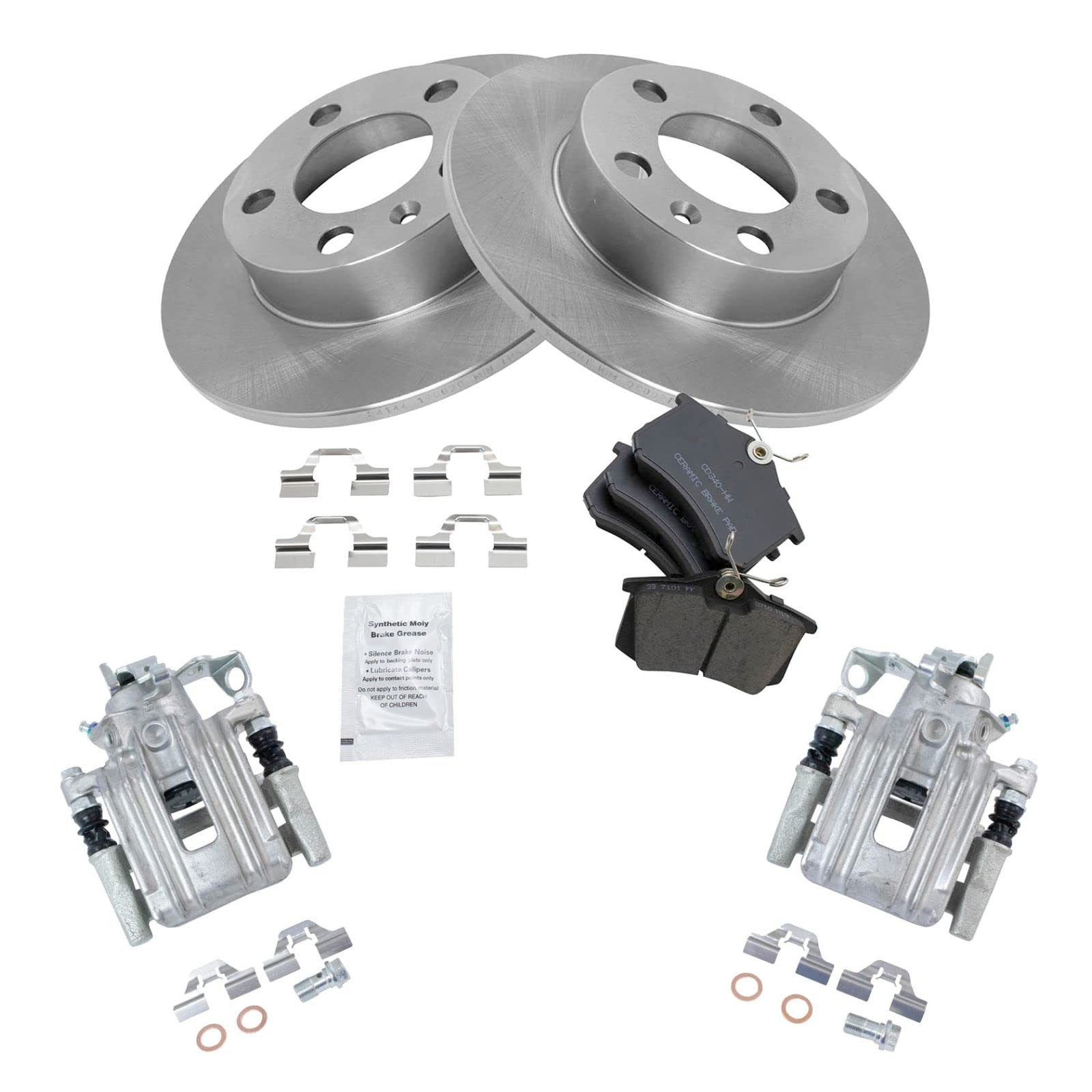 High-Performance Rear Brake Pad & Rotor Kit with Ceramic Pads - Compatible with 1999 Volkswagen Jetta - Perfect for Smooth Braking & City Commuting