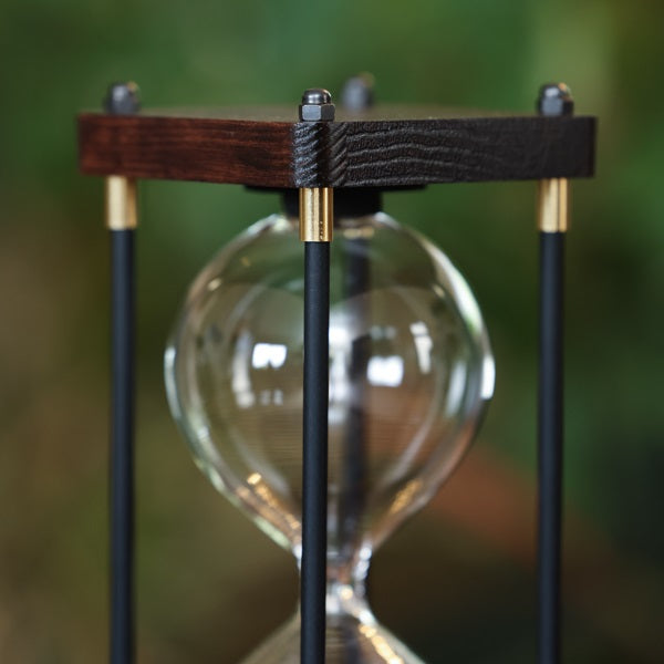 Elegant Wood Square Hourglass Urn with Gold Accents - Perfect for Home Decor, Memorial Keepsake & Gift Giving