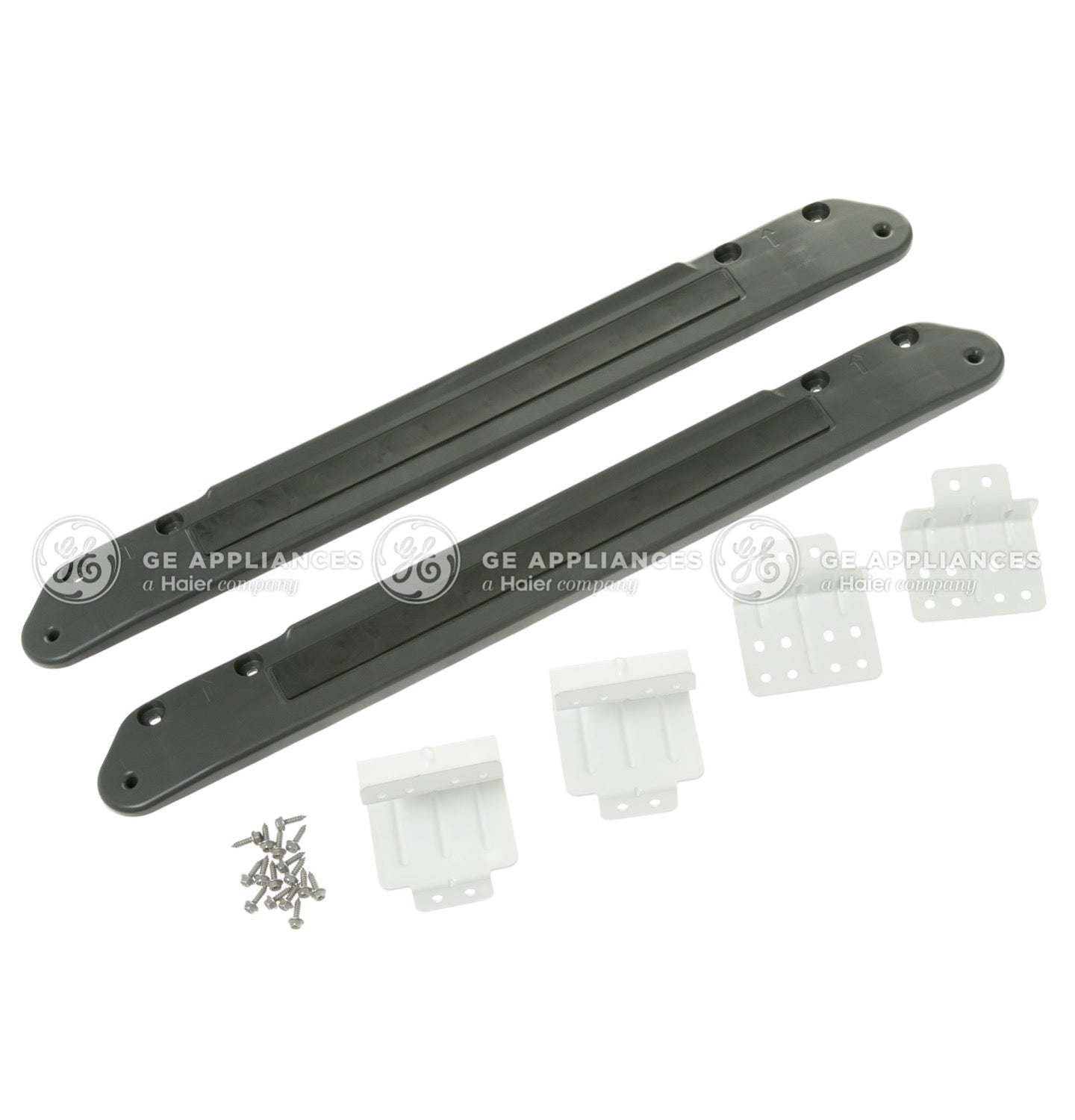 GE GFA28KITN Stackable Washer Dryer Bracket Kit - Heavy Duty Metal Mounting Bracket for Laundry Room Space Saving (White) | Perfect for Apartments, Small Homes & Tight Spaces