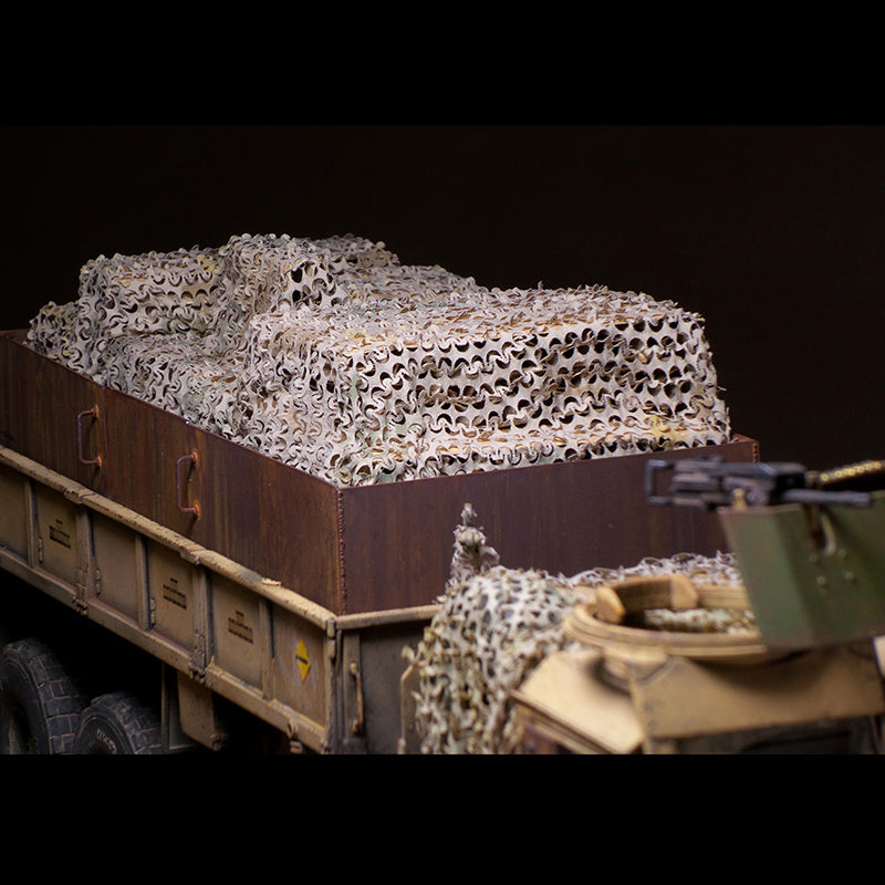 1/35 Scale Camouflage Net for Heng Long RC Tanks - Tiger I & Challenger II Military Vehicle Accessory | Perfect for Remote Controlled Armored Model Battles & Military Displays
