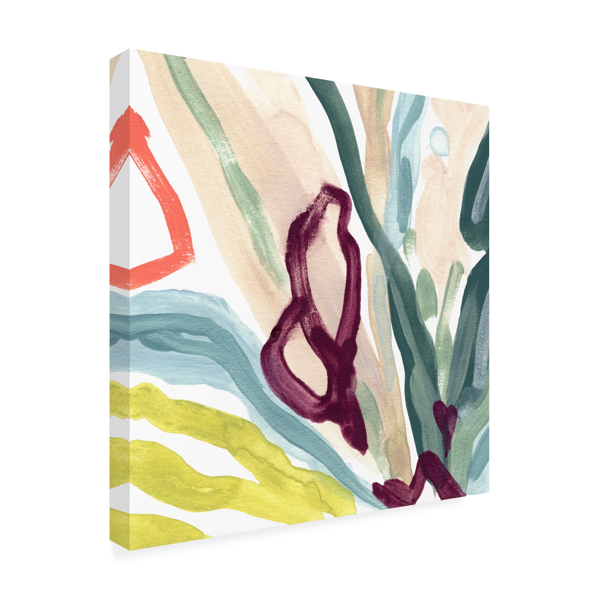 Trademark Fine Art 'Tropical Impulse IV' Canvas Wall Art Print by June Erica Vess - Vibrant Beach Decor for Living Room, Bedroom & Office