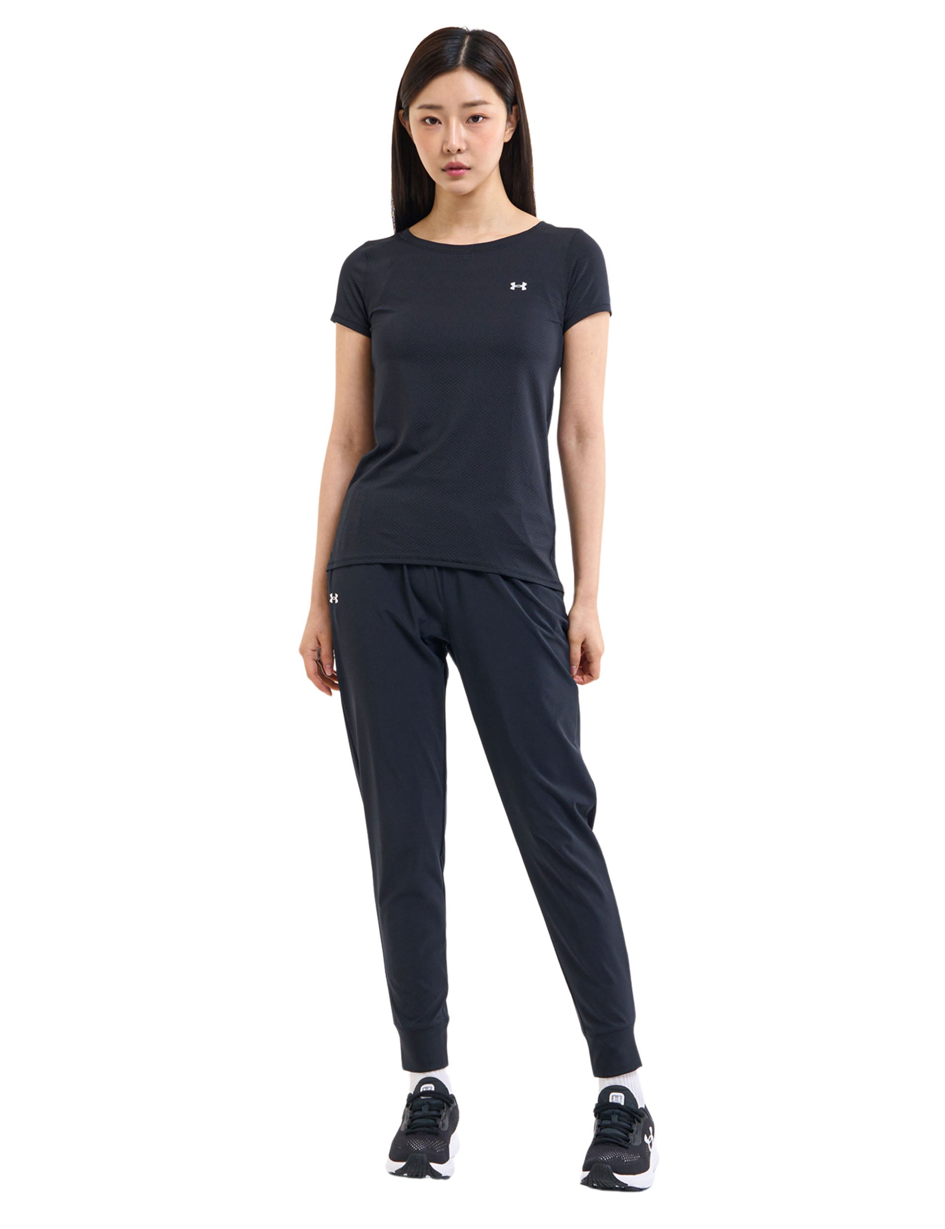 Rival High Rise Woven Pants for Women - Black & White Slim Fit Trousers | Casual Office Wear & Weekend Outfits