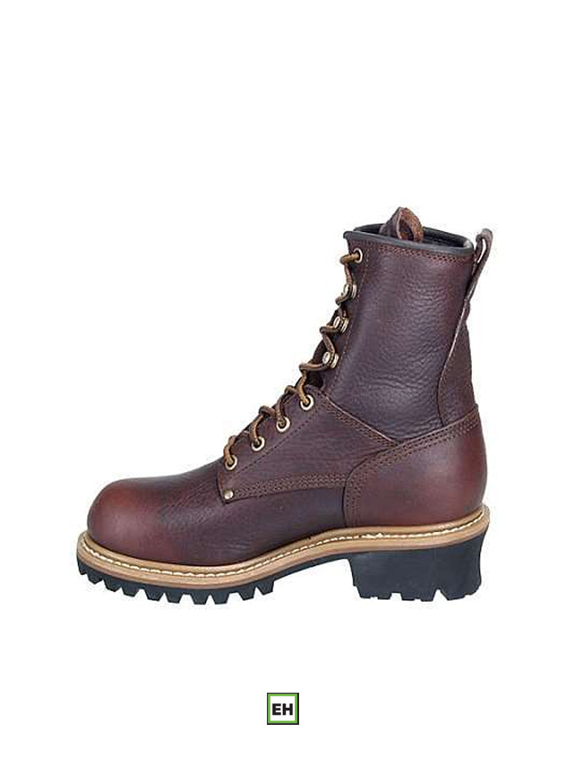 Carolina CA1421 Women's 8 Inch Steel Toe Logger Work Boots - Waterproof Safety Shoes for Construction, Hiking & Outdoor Work