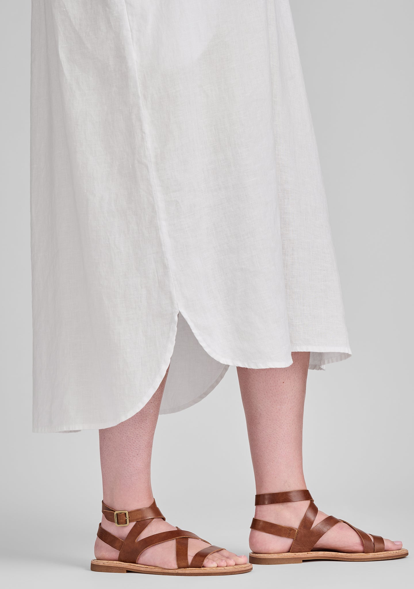 Stylish Linen Café Dress for Women - Summer Boho Maxi Dress with Pockets - Perfect for Brunch, Beach & Casual Outings