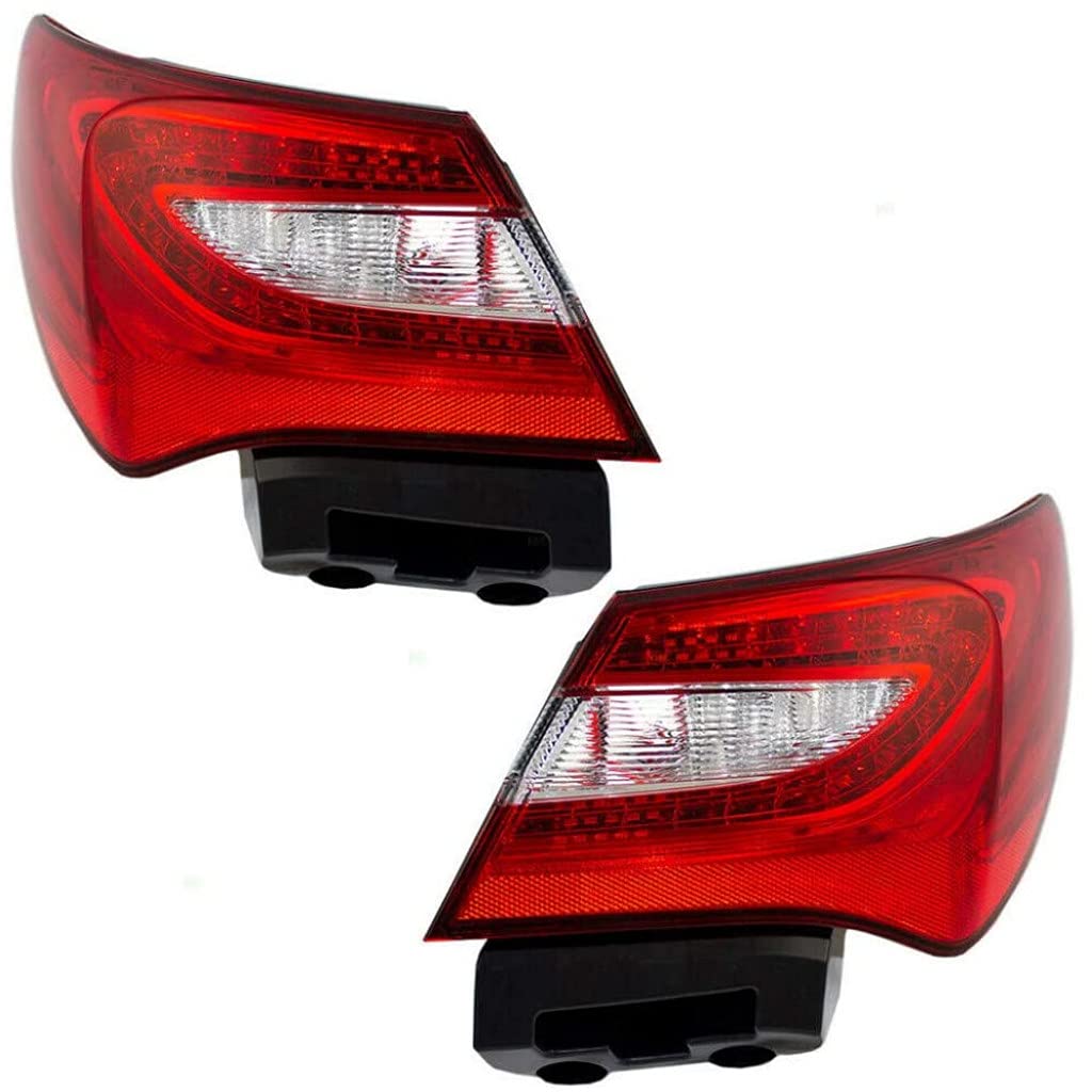 2011-2014 Chrysler 200 LED Tail Lights Pair - Driver & Passenger Side Replacement (CH2818131 CH2819131) for Sedan - Fits 5182525AD 5182524AD/AC - Upgrade Your Car's Rear Lighting for Night Driving Safety