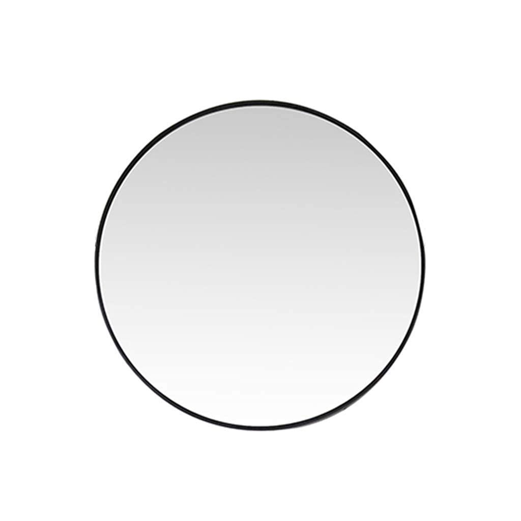 FMOGE Round Wall Mirror 60/70cm - European Style Vanity Mirror with Iron Frame for Bedroom, Bathroom & Dressing Table | Elegant Home Decor & Makeup Mirror