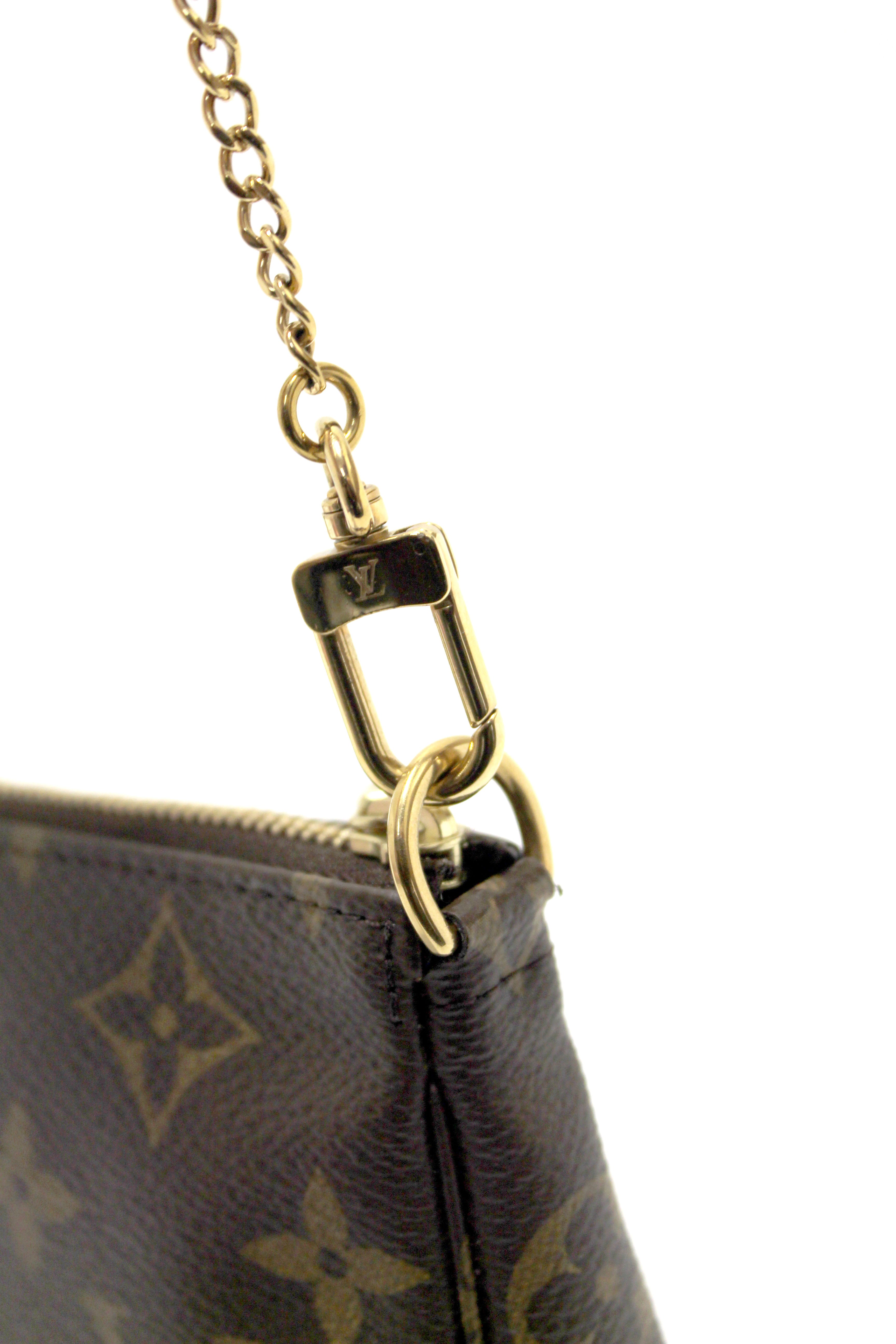 Authentic Louis Vuitton Monogram Canvas Mini Pochette Clutch Bag - Luxury Crossbody Purse for Women, Perfect for Parties, Date Nights & Travel Accessories