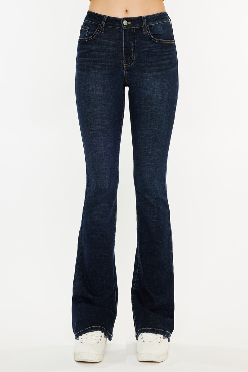 Avery Essentials High Rise Bootcut Jeans for Women - Stretchy Denim Pants, Comfortable & Flattering Fit - Perfect for Casual Wear, Office & Night Out
