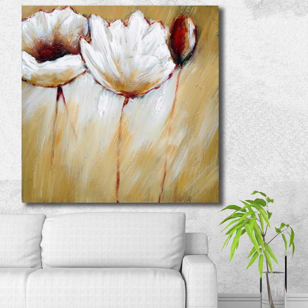 Wall26 Canvas Wall Art - Beautiful Flower Pictures for Home Decor, Bedroom & Living Room Paintings, 12x12 Inches Framed Prints - Perfect for Modern Interior Design and Gift Ideas