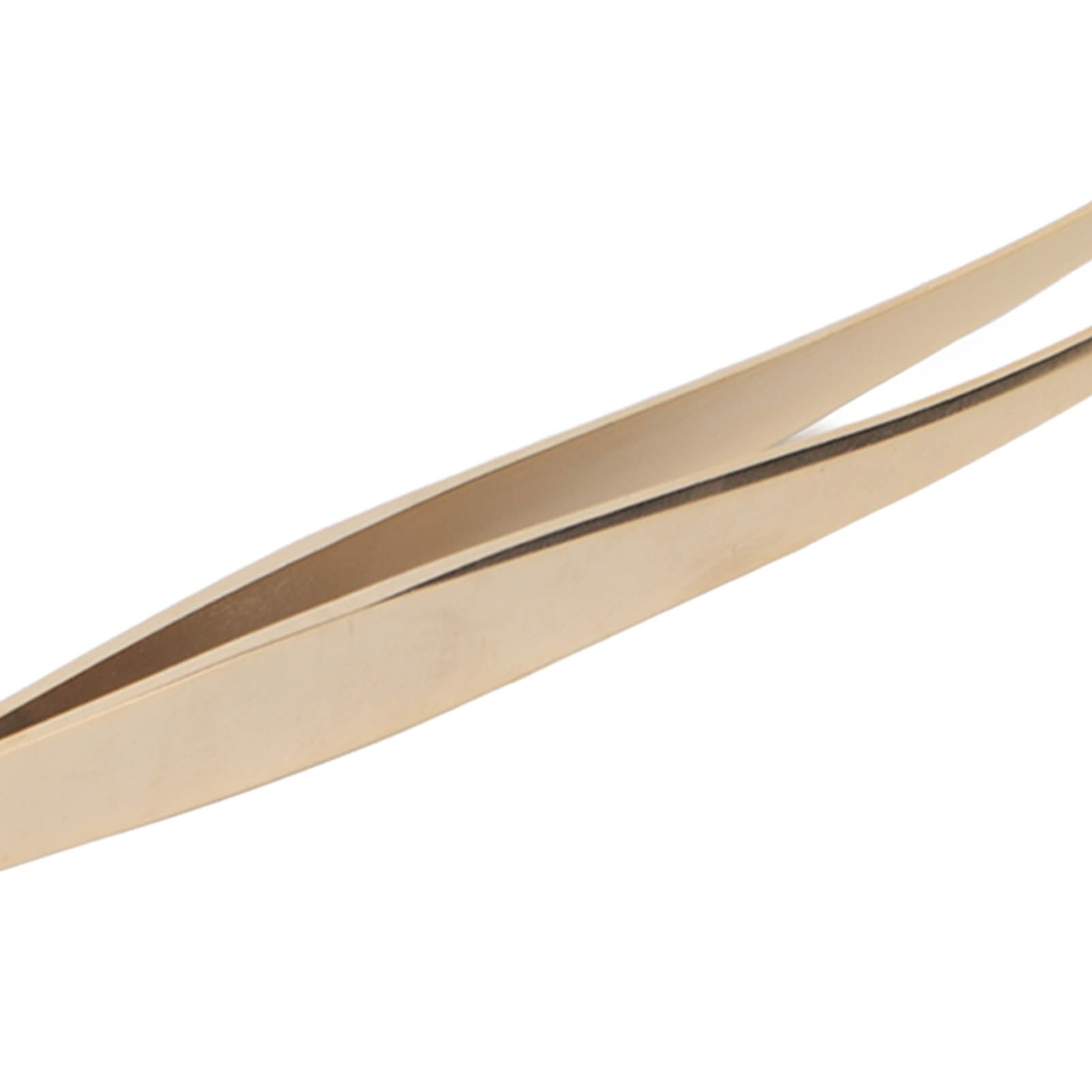 Professional Stainless Steel Eyelash Extension Tweezers - Strong Hardness Golden #3 for Precise Lash & Nail Art Application - Perfect for Salon, Home Use & DIY Beauty